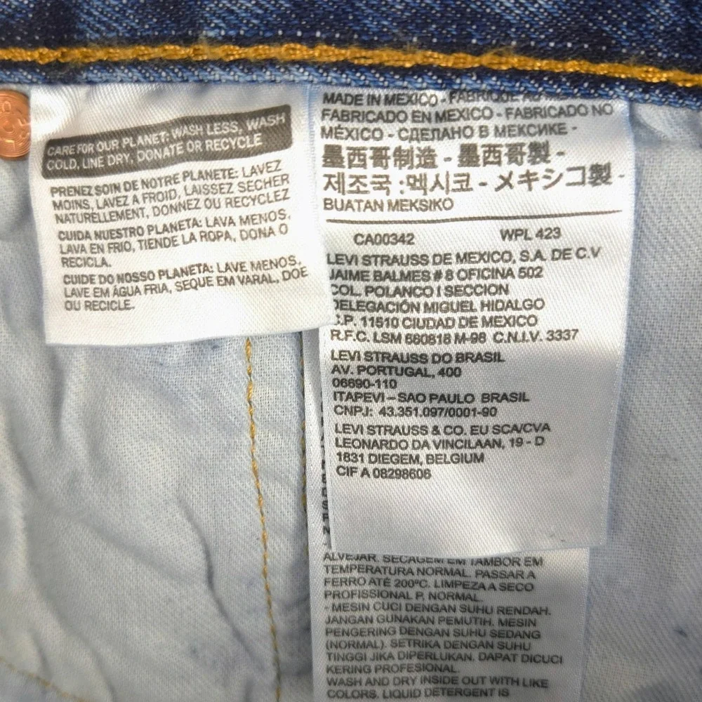 Levis 501 Original Fit Mens Blue Denim Straight Leg Jeans 40x34 00501-0194